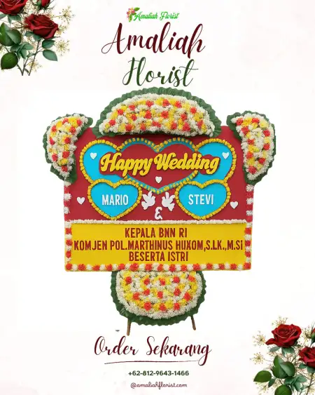 Papan Bunga Pernikahan Pringsari
